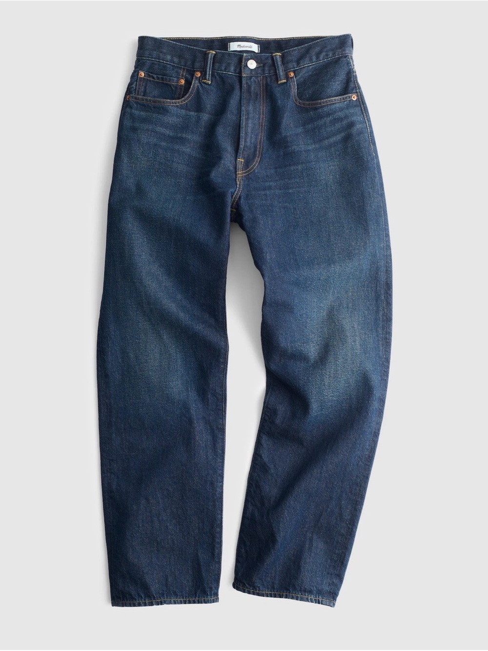 Madewell Men’s The 1991 Loose Jeans Rigid in Dark Blue Denim 36 x 34 NWT